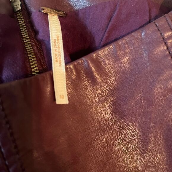 Free People Elegant Burgundy Skirt - Picture 4 of 7